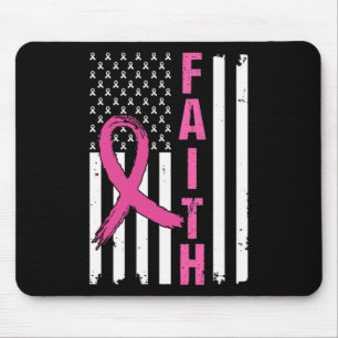 Faith Breast Cancer Awareness Pink Ribbons America Mouse Pad
