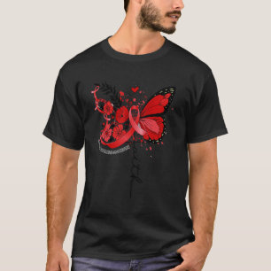 Faith Butterfly Burgundy Ribbon Multiple Myeloma A T-Shirt