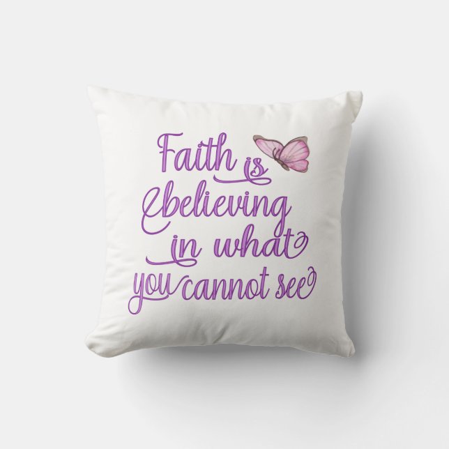 Faith Butterfly Cushion (Front)
