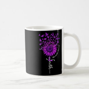 Faith Butterfly Sunflower Fibromyalgia Awareness 1 Coffee Mug