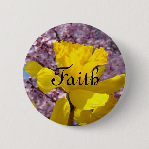 Faith Buttons Spring Daffodil Flower Easter gifts