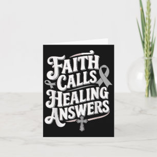 Faith Calls Healing Answers Diabetes Awareness  Card