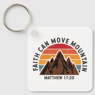 Faith can move mountain key ring