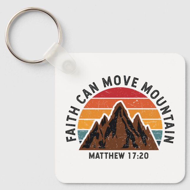 Faith can move mountain key ring (Front)