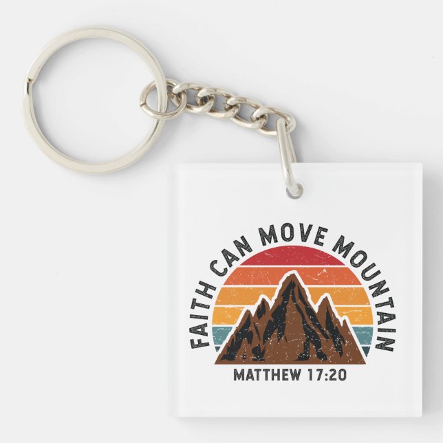 Faith can move mountain key ring (Front)