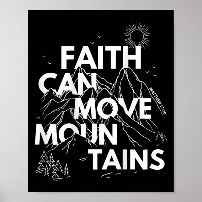 Faith Can Move Mountains Bible Verse Back Print Ch (Front)
