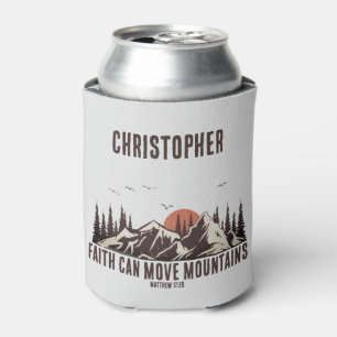 Faith Can Move Mountains Christian Gift for Him Cooler