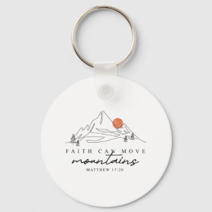 Faith Can Move Mountains Hiking Camping Bible Vers Key Ring