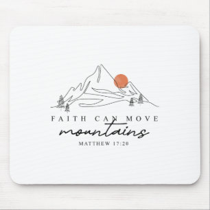 Faith Can Move Mountains Hiking Camping Bible Vers Mouse Pad