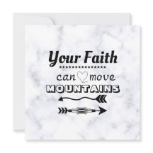 Faith Can Move Mountains Inspirational Flat Card