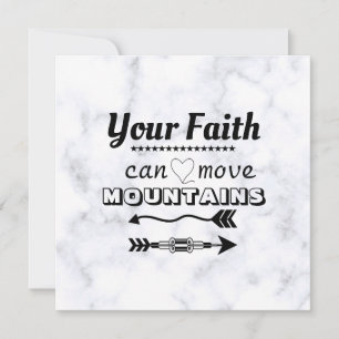 Faith Can Move Mountains Inspirational Flat Card