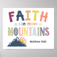 Faith Can Move Mountains Kids Christian Scripture