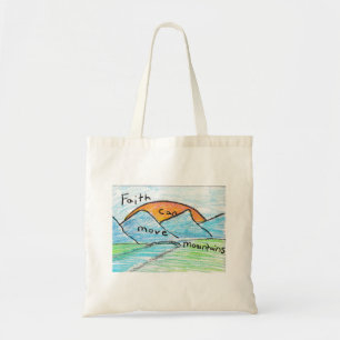 Faith can Move Mountains Postcard Tote Bag