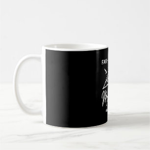 Faith can move mountains retro sunset bible verse coffee mug