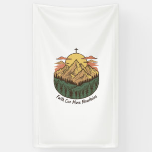 Faith Can Move Mountains Vintage Mountain Shirt (3 Banner