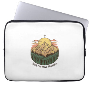 Faith Can Move Mountains Vintage Mountain Shirt (3 Laptop Sleeve