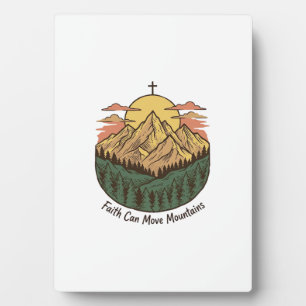 Faith Can Move Mountains Vintage Mountain Shirt (3 Plaque