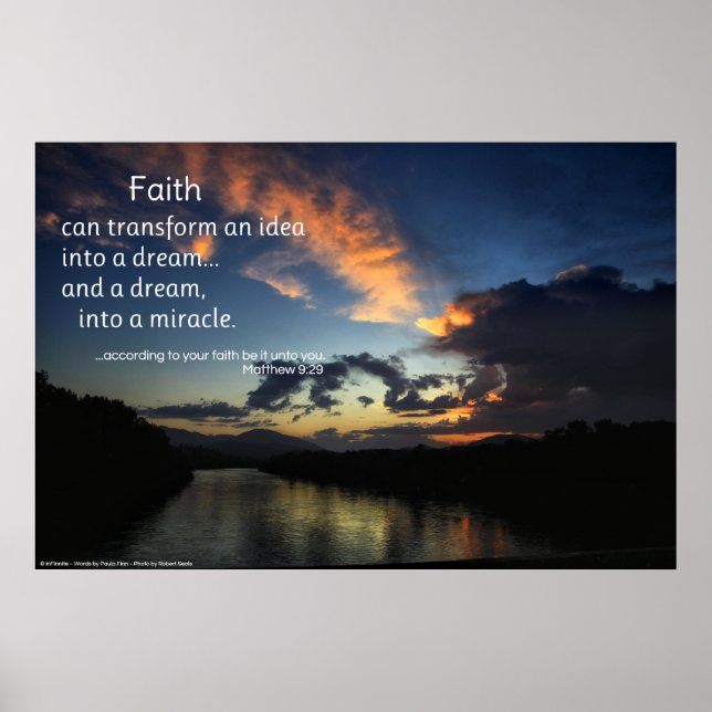 Faith can transform...inspirational poster (Front)