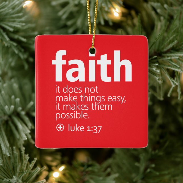 Faith Ceramic Ornament (Tree)