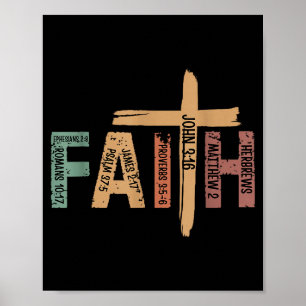 Faith Christian Inspirational Bible Verses Religio Poster