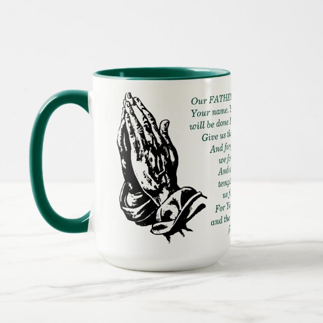 Faith Coffee Mug - The Lord's Prayer Scripture (Left)