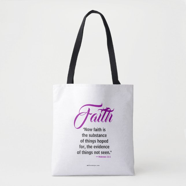 #FAITH Collection Scripture Tote Bag (Front)