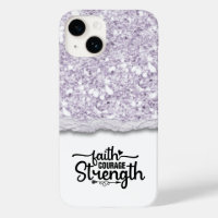 Faith Courage Strength Calligraphy Script Quote