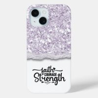 Faith Courage Strength Calligraphy Script Quote