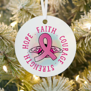 Faith Courage Strength Hope Metal Tree Decoration