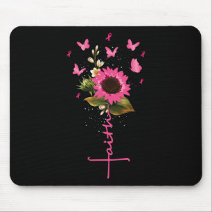 Faith Cross Breast Cancer Awareness Christian Gift Mouse Pad