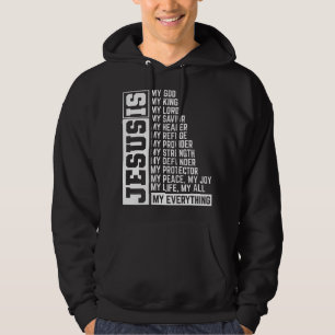 Faith Cross Christian Religious Jesus Lord Gift Je Hoodie