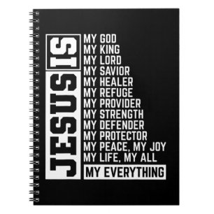 Faith Cross Christian Religious Jesus Lord Gift Je Notebook