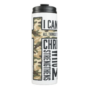 Faith Cross I Can Do All Things Christian Shirt Thermal Tumbler