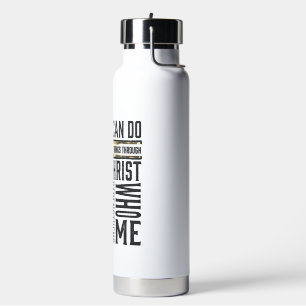 Faith Cross I Can Do All Things Christian Shirt Water Bottle