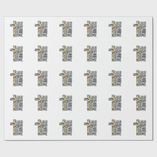 Faith Cross I Can Do All Things Christian Shirt Wrapping Paper