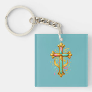 Faith Cross Key Ring