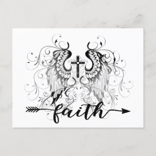 Faith cross postcard