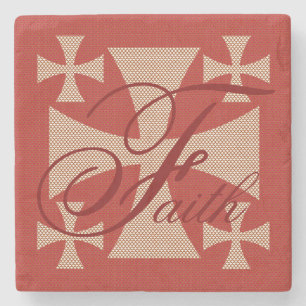 Faith Cross Stone Coaster