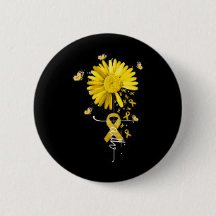 Faith Cross Tee Christian Childhood Cancer Awarene 6 Cm Round Badge