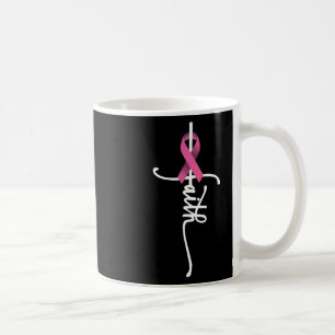 Faith Cross Warrior Survivor Pink Ribbon Breast Ca Coffee Mug