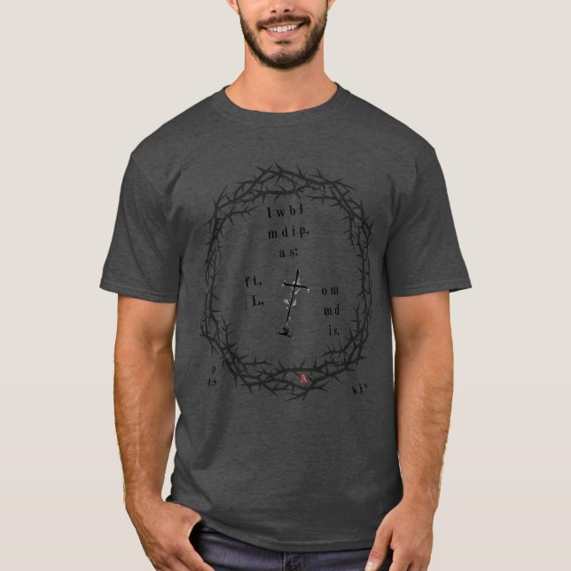 Faith Cryptic Psalm 4:8 T Shirt (Front)