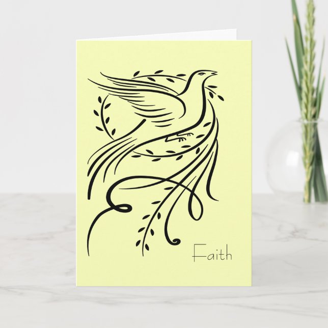 Faith Dove Greeting Card (Front)