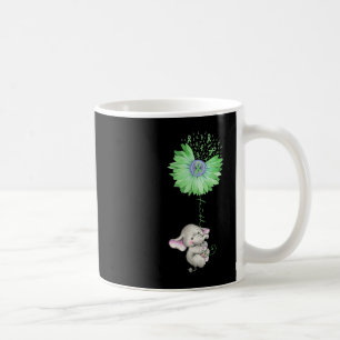 FAITH Elephant Hold Green Sunflower Mental Health Coffee Mug