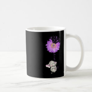 FAITH Elephant Holding Purple Sunflower Epilepsy A Coffee Mug