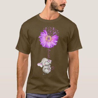 FAITH Elephant Holding Purple Sunflower Epilepsy A T-Shirt
