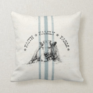 Faith Family Farm Cow Cushion