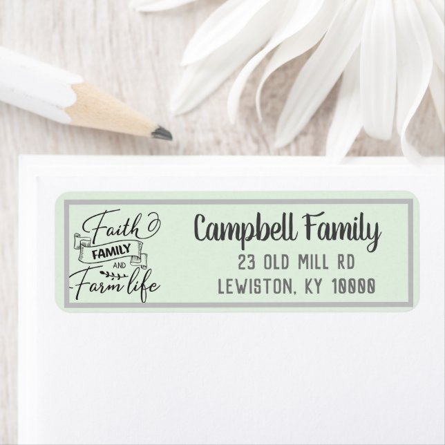 Faith Family Farm Life Return Address Label (Insitu)