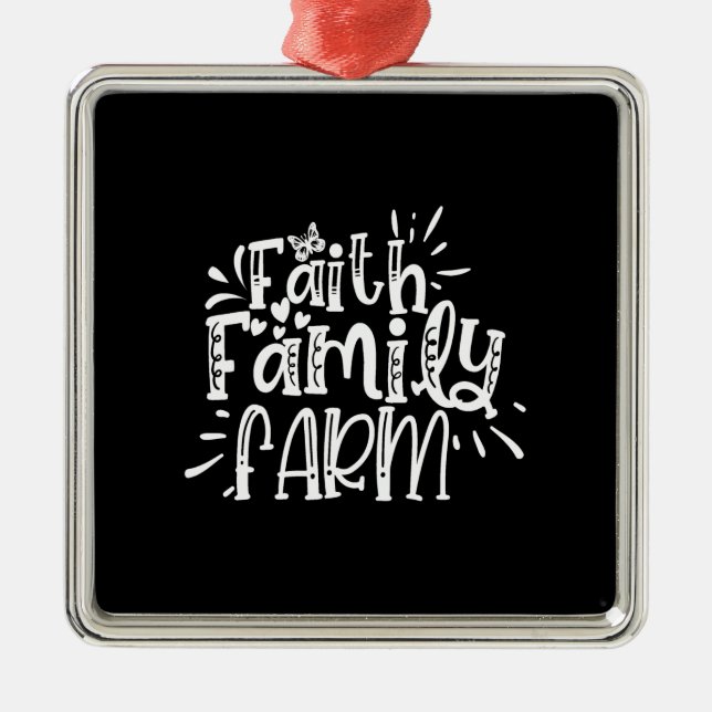 faith family farm metal ornament (Front)
