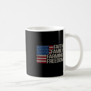 Faith Family Farming Freedom American Flag 4th Of Coffee Mug