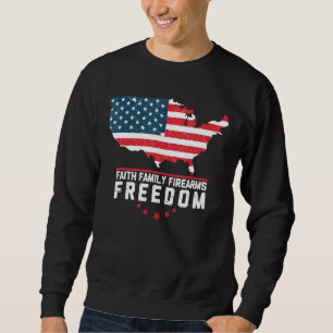 Faith Family Firearms & Freedom American Flag Pro Sweatshirt